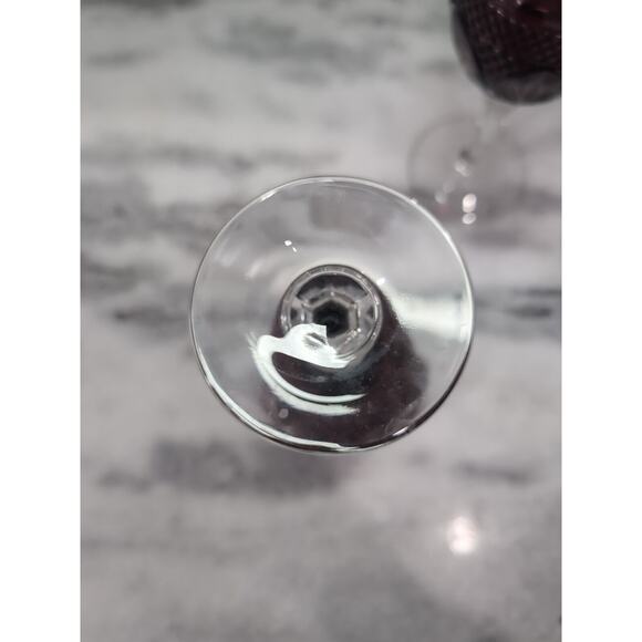 Cristal D'Arques-Durand Ruby‎ Goblet Set, Water Wine Glasses, Red/Clear Glass - Picture 7 of 10